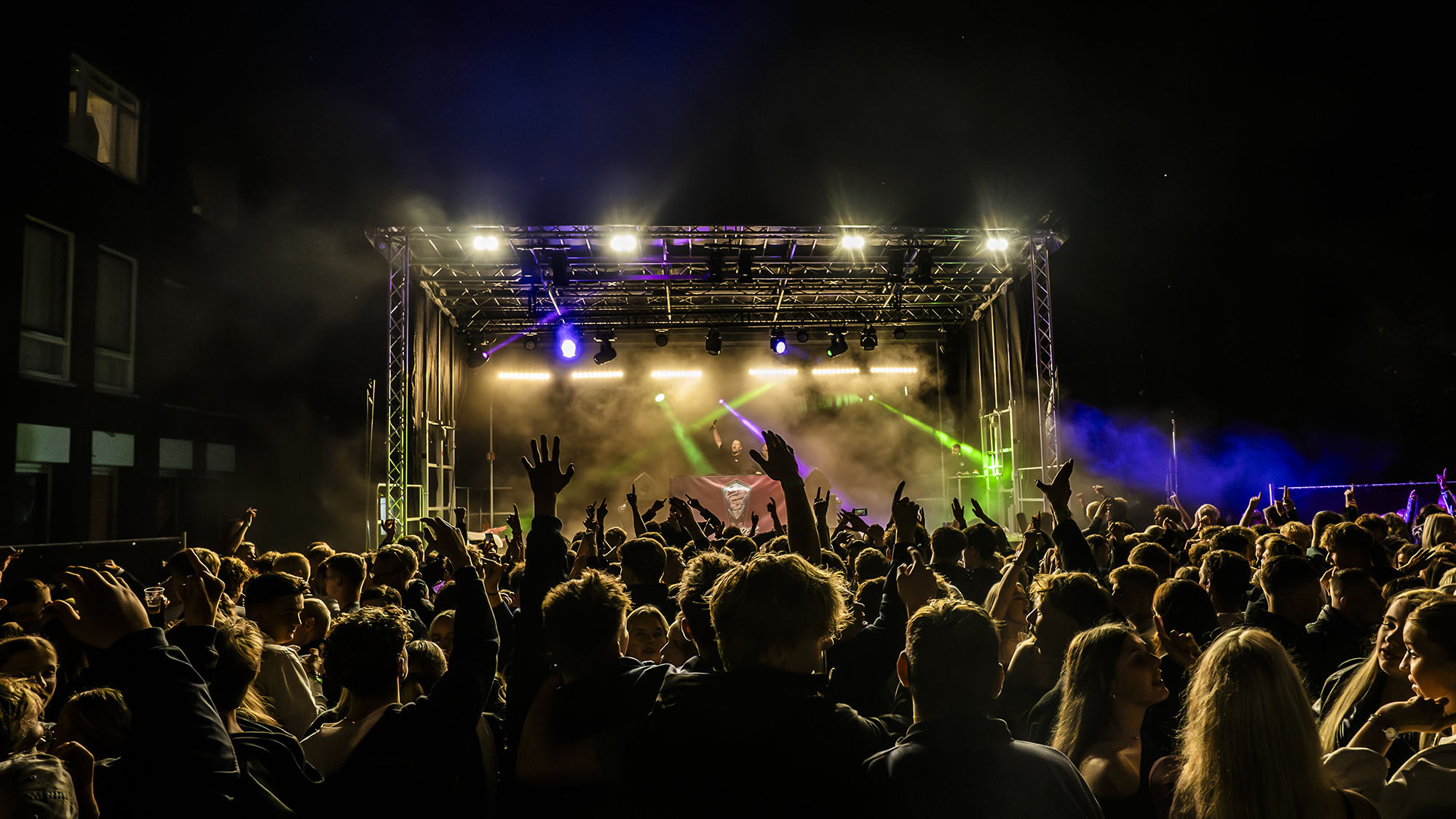 Blender DJ Show live performance tijdens Open Air Festival Grootegast